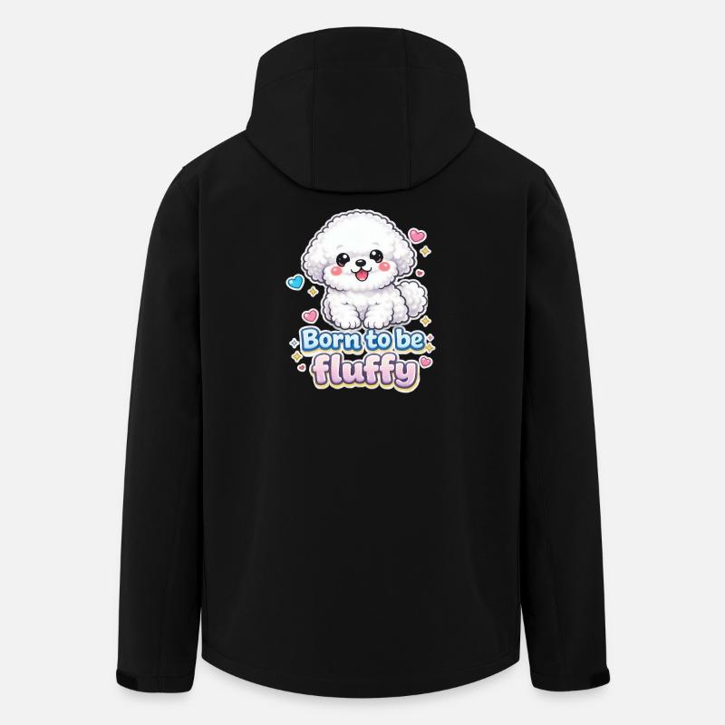 Born to be Fluffy -  niedliches Hunde Design - Recycelte Männer Softshell-Jacke von Stanley/Stella - Schwarz