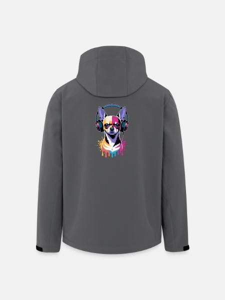 Chihuahua Kopfhörer - Recycelte Männer Softshell-Jacke von Stanley/Stella - Schwarz