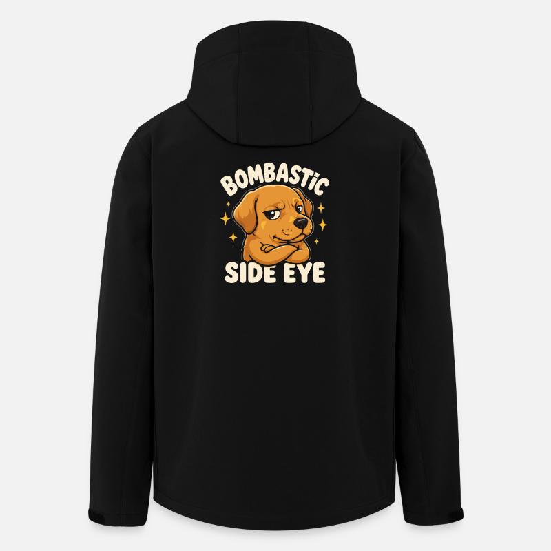 Bombastischer Seitenblick Hund - Recycelte Männer Softshell-Jacke von Stanley/Stella - Schwarz