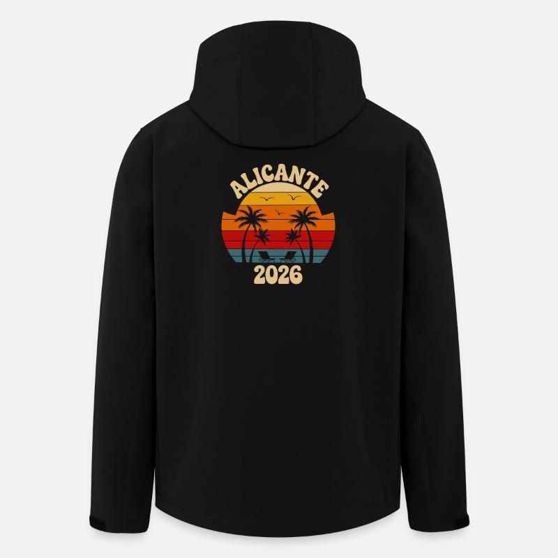 Alicante Sunset 2026 Beach Vibes - Recycelte Männer Softshell-Jacke von Stanley/Stella - Schwarz