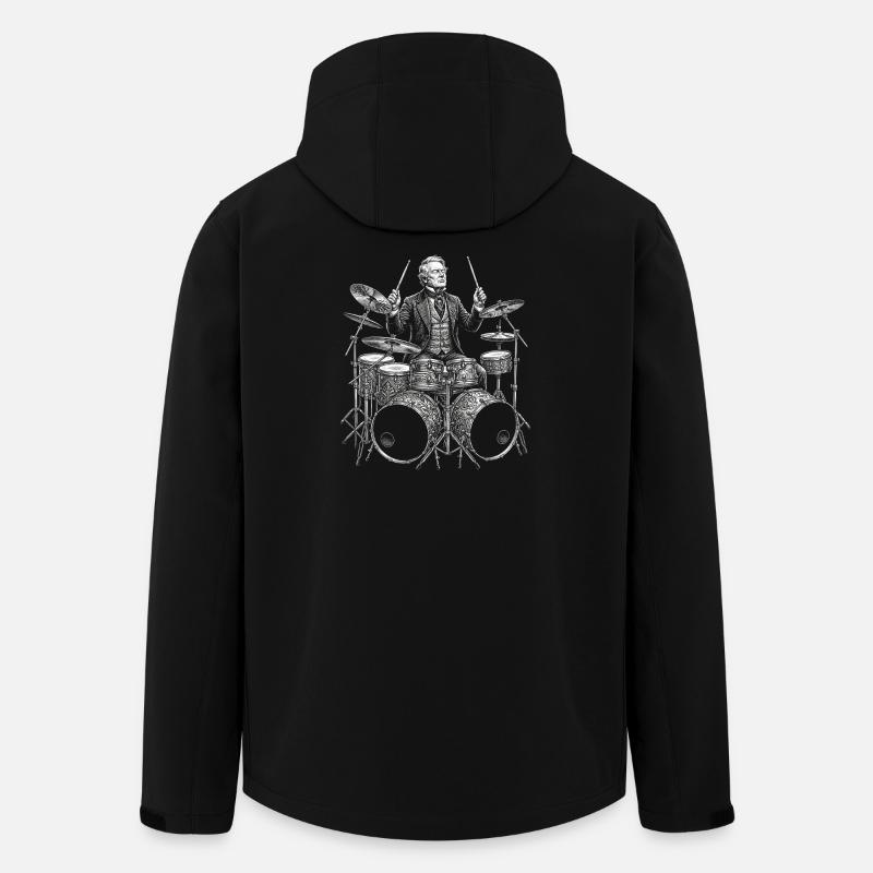 Millard Fillmore plays drums - Men’s Recycled Softshell Jacket by Stanley/Stella - black