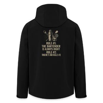 Bartender Always Right - Men’s Recycled Softshell Jacket by Stanley/Stella - black - Back - AI Model Male 185 light (185cm)