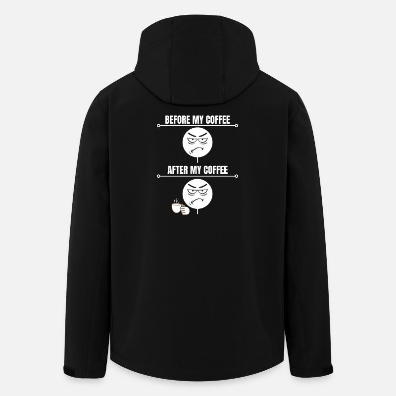Mürrische Kaffeestimmung - Recycelte Männer Softshell-Jacke von Stanley/Stella - Schwarz