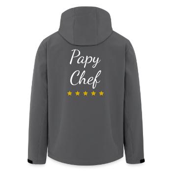Opa Chef Stars - Recycelte Männer Softshell-Jacke von Stanley/Stella - Schwarz - Hinten - AI Model Male 185 light (185cm)