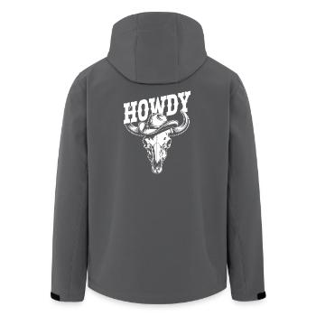 Howdy Western - Men’s Recycled Softshell Jacket by Stanley/Stella - black - Back - AI Model Male 185 light (185cm)