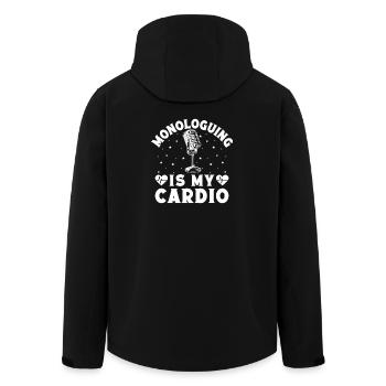 Théâtre Drama Monologue Mon Cardio Acteur Musical - Veste softshell homme en polyester recyclé Stanley/Stella - noir - Dos - AI Model Male 185 light (185cm)