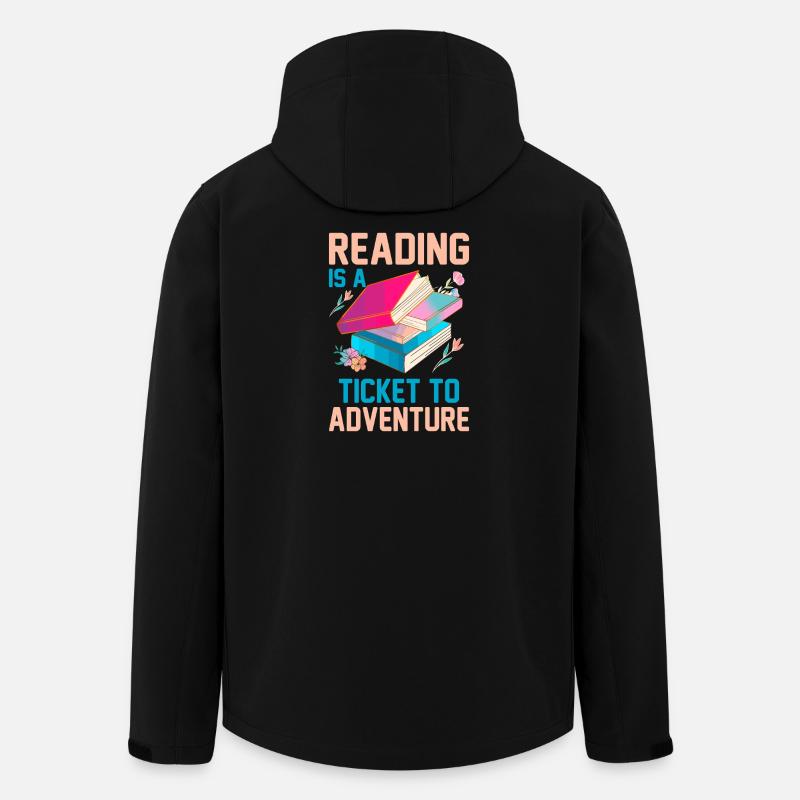 Reading is a ticket to adventure - Men’s Recycled Softshell Jacket by Stanley/Stella - black