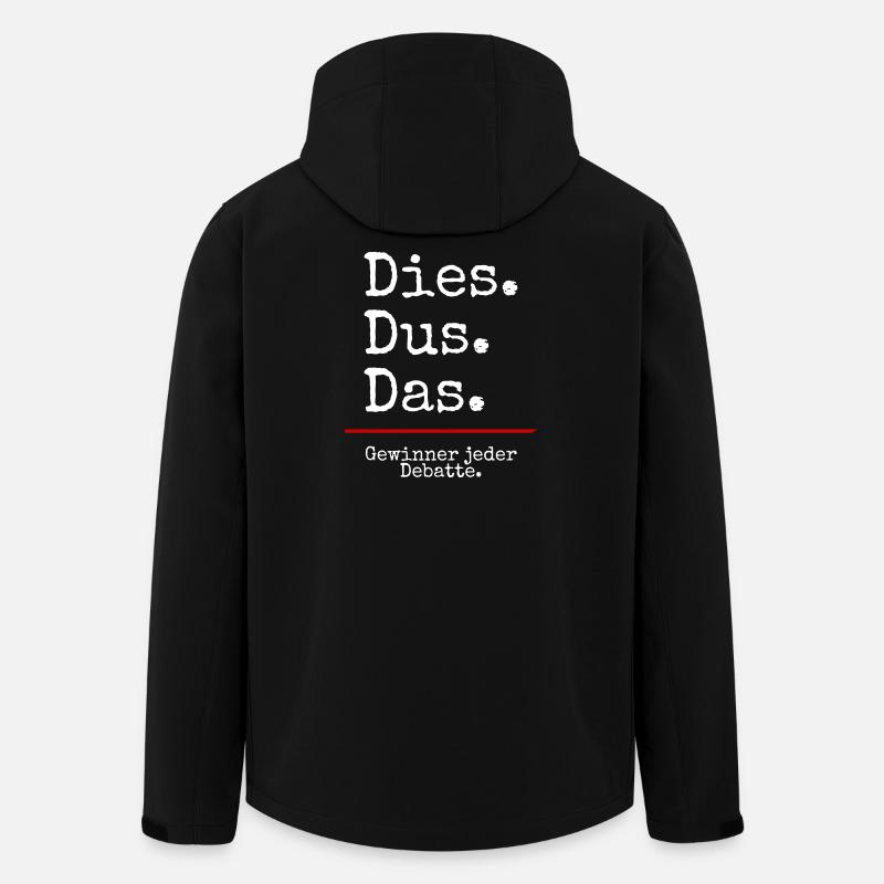 Dies Dus Das Debatte (black) - Recycelte Männer Softshell-Jacke von Stanley/Stella - Schwarz