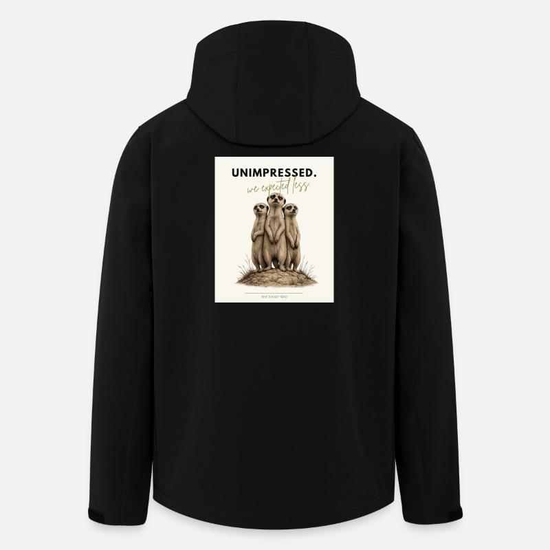 Unimpressed Meerkat Trio - Men’s Recycled Softshell Jacket by Stanley/Stella - black