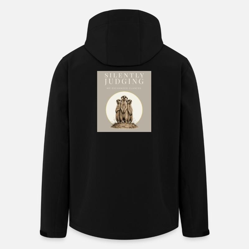 Silently Judging Meerkat Trio - Men’s Recycled Softshell Jacket by Stanley/Stella - black