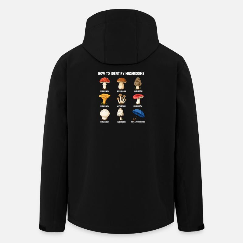 How to identify mushrooms funny - Men’s Recycled Softshell Jacket by Stanley/Stella - black