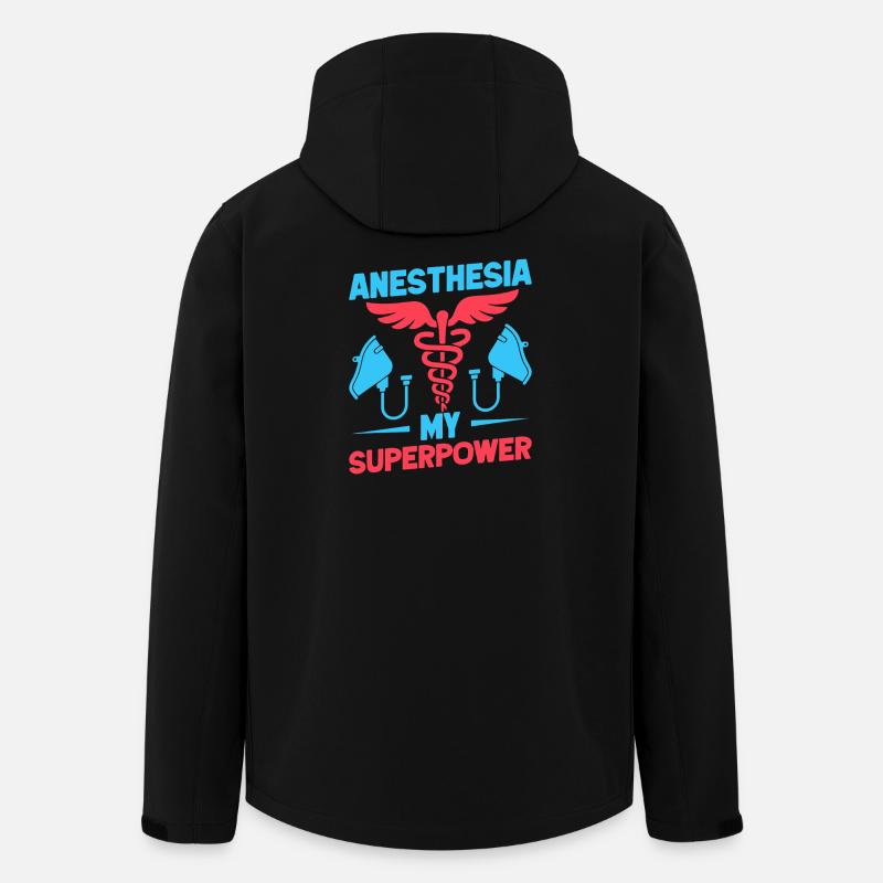 Anesthesiologist My Superpower Anesthesia - Men’s Recycled Softshell Jacket by Stanley/Stella - black