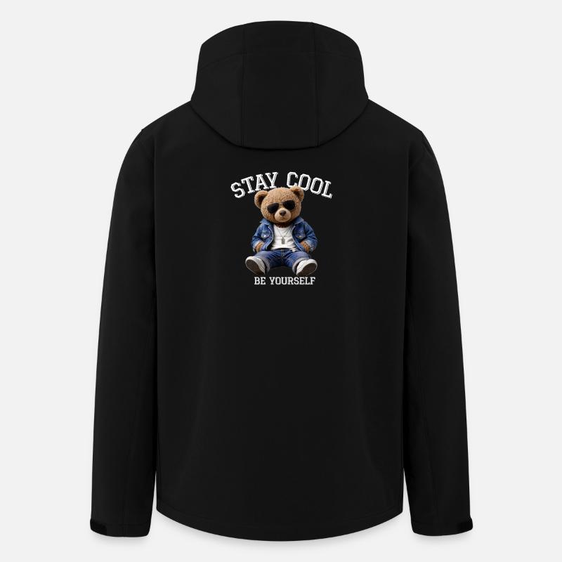 Stay Cool Be Yourself Teddy - Men’s Recycled Softshell Jacket by Stanley/Stella - black