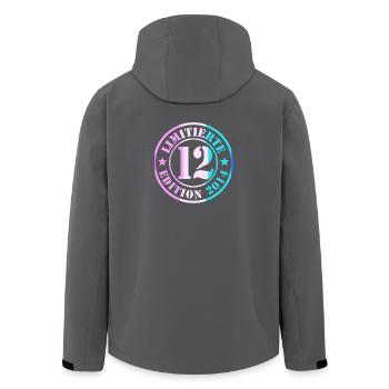 12th Birthday Boy - Men’s Recycled Softshell Jacket by Stanley/Stella - anthracite - Back - AI Model Male 185 light (185cm)