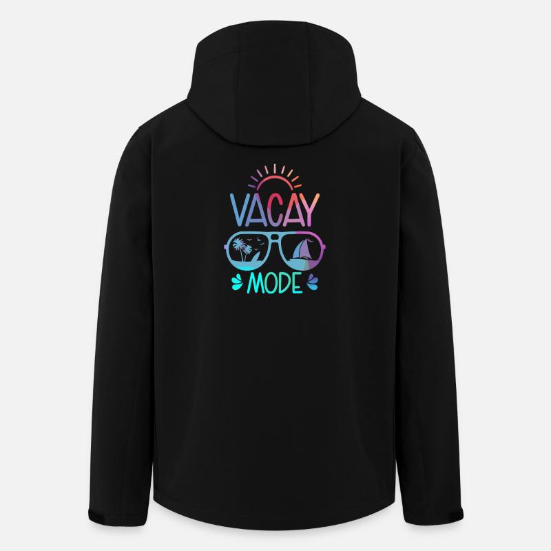 Vacation-Mode Sonnenbrillen-Strand-Vibe - Recycelte Männer Softshell-Jacke von Stanley/Stella - Schwarz