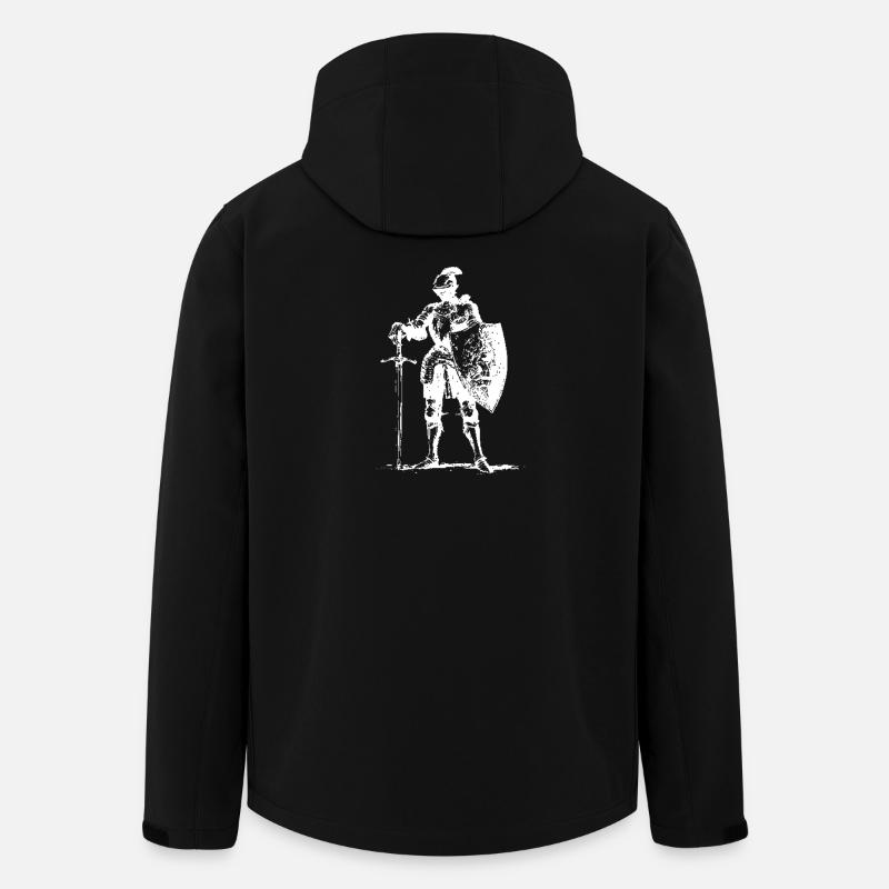Chevalier en armure avec bouclier - Veste softshell homme en polyester recyclé Stanley/Stella - noir