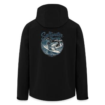 Surfwave de thérapie par l’eau salée - Veste softshell homme en polyester recyclé Stanley/Stella - noir - Dos - AI Model Male 185 light (185cm)