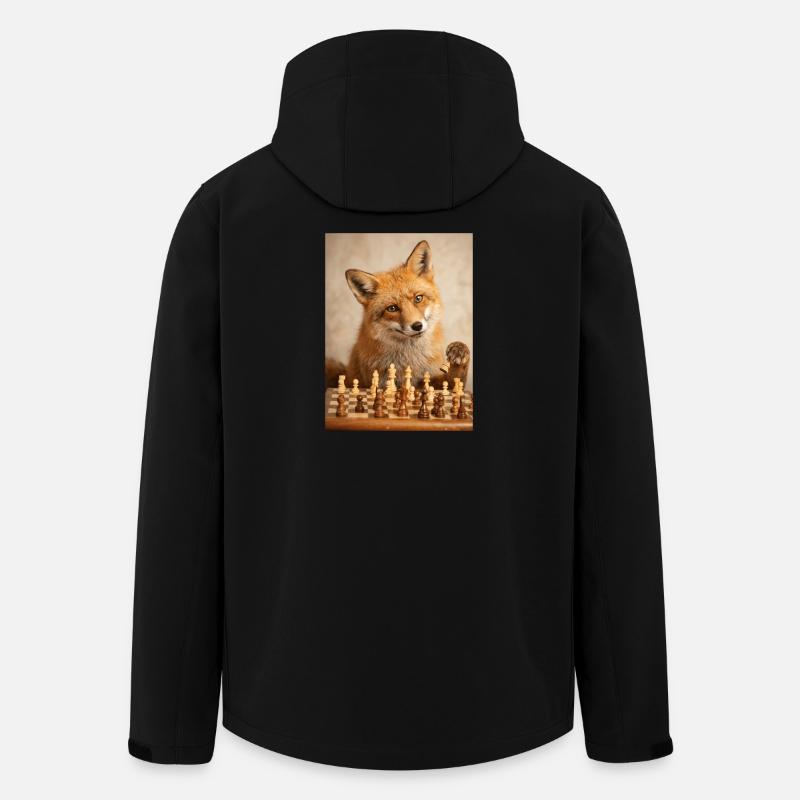 Fox playing chess - Men’s Recycled Softshell Jacket by Stanley/Stella - black