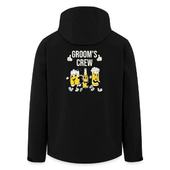 Bière drôle de l’équipe du marié - Veste softshell homme en polyester recyclé Stanley/Stella - noir - Dos - AI Model Male 185 light (185cm)
