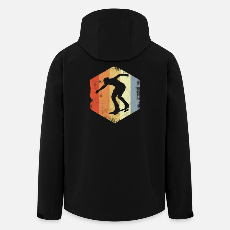 Skateboarder Oldschool - Veste softshell homme en polyester recyclé Stanley/Stella - noir