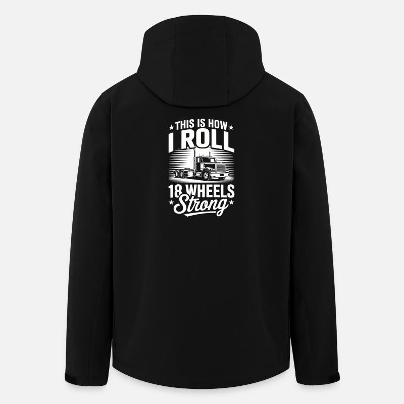 Conduisant cadeau de camion drôle - Veste softshell homme en polyester recyclé Stanley/Stella - noir