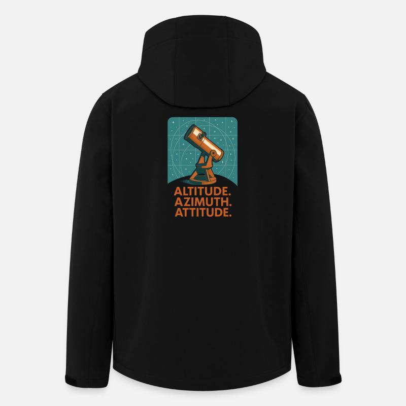 Höhe Azimut Haltung | Astronomie - Recycelte Männer Softshell-Jacke von Stanley/Stella - Schwarz