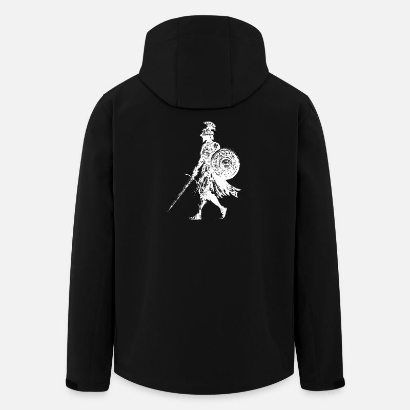 Knight Silhouette Shield Sword - Men’s Recycled Softshell Jacket by Stanley/Stella - black