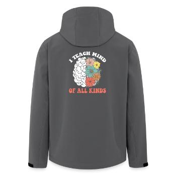 Blühendes Gehirn der Vielfalt - Recycelte Männer Softshell-Jacke von Stanley/Stella - Anthrazit - Hinten - AI Model Male 185 light (185cm)