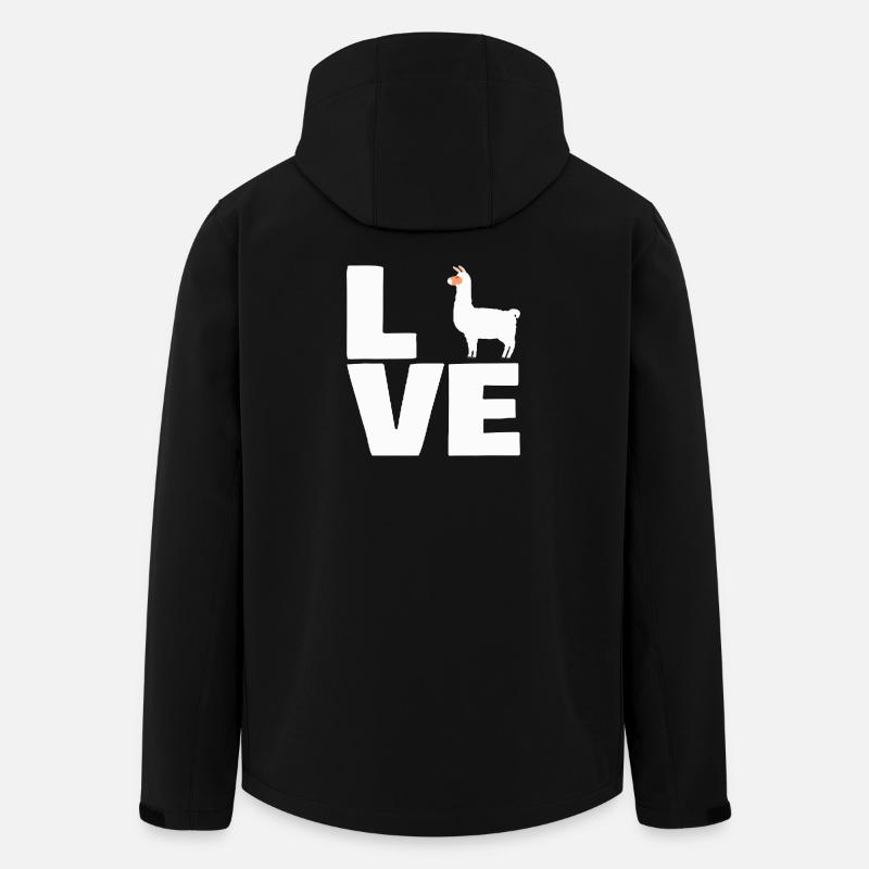 Lama-LIEBE - Recycelte Männer Softshell-Jacke von Stanley/Stella - Schwarz