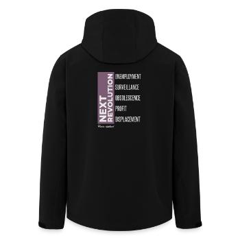 Révolution industrielle anti-IA - Veste softshell homme en polyester recyclé Stanley/Stella - noir - Dos - AI Model Male 185 light (185cm)