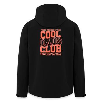 Cadeau de papa pour la fête des pères - Club des papas cool - Veste softshell homme en polyester recyclé Stanley/Stella - noir - Dos - AI Model Male 185 light (185cm)