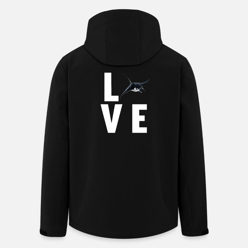 Rochen Mantarochen - Recycelte Männer Softshell-Jacke von Stanley/Stella - Schwarz