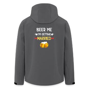 Bière, je me marie - Veste softshell homme en polyester recyclé Stanley/Stella - noir - Dos - AI Model Male 185 light (185cm)