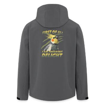 Cockatiel cockatiel pet bird cheeky parrot - Men’s Recycled Softshell Jacket by Stanley/Stella - black - Back - AI Model Male 185 light (185cm)