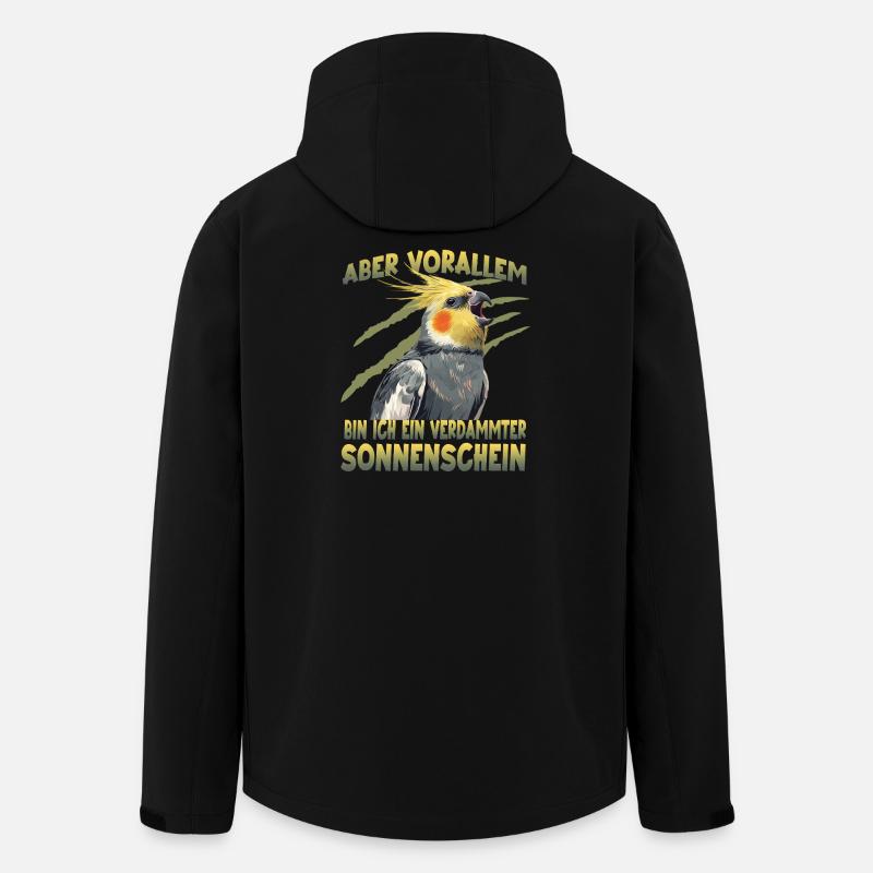 Nymphensittich Vogelhalter exotischer Papagei - Recycelte Männer Softshell-Jacke von Stanley/Stella - Schwarz