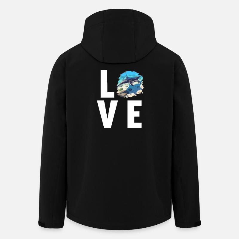 Rochen Mantarochen - Recycelte Männer Softshell-Jacke von Stanley/Stella - Schwarz