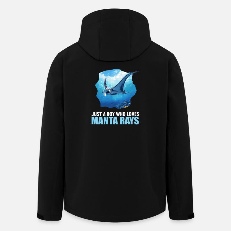 Rochen Mantarochen - Recycelte Männer Softshell-Jacke von Stanley/Stella - Schwarz