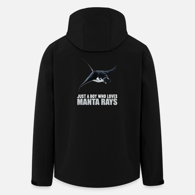 Rochen Mantarochen - Recycelte Männer Softshell-Jacke von Stanley/Stella - Schwarz