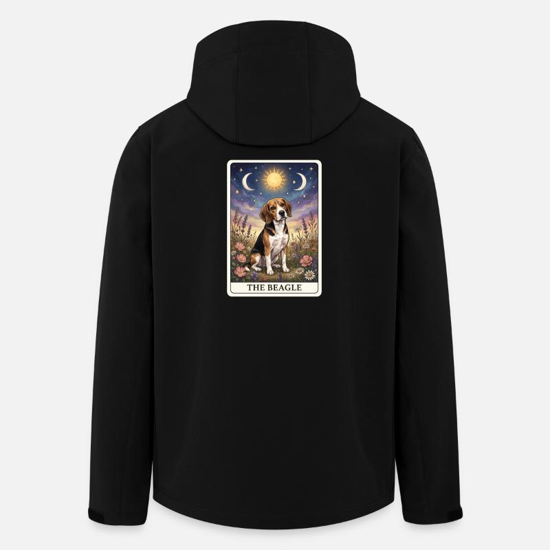 Carte de tarot Beagle - Veste softshell homme en polyester recyclé Stanley/Stella - noir