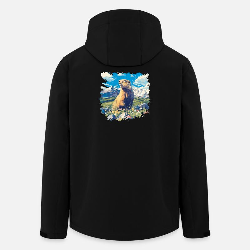 Murmeltiere Murmeltier - Recycelte Männer Softshell-Jacke von Stanley/Stella - Schwarz
