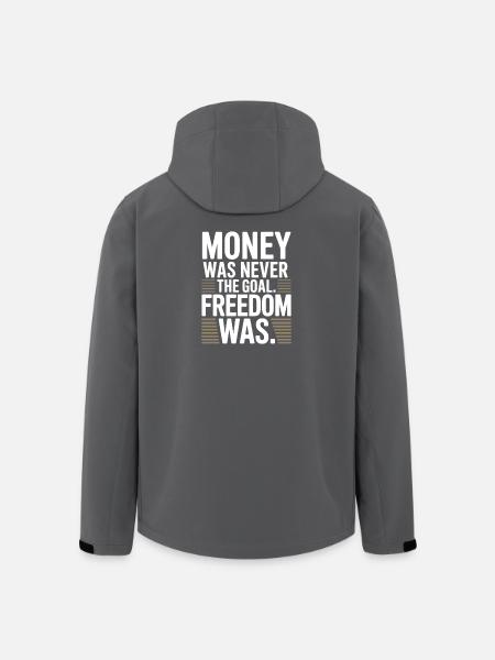 Money Goal Freedom Mindset Entrepreneur Freedom - Men’s Recycled Softshell Jacket by Stanley/Stella - black