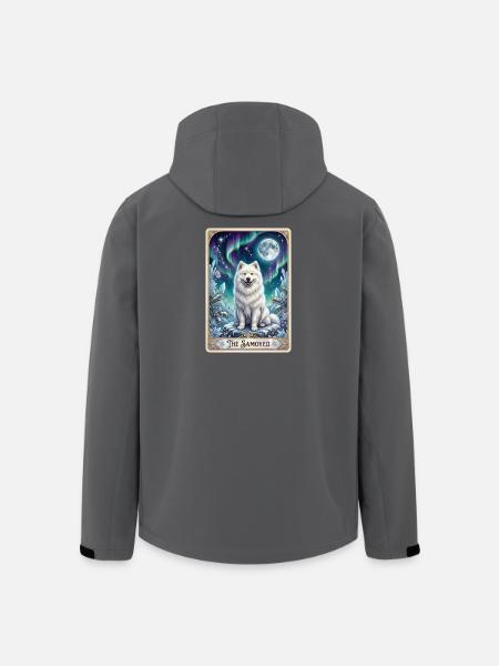 Samoyeds under the Northern Lights - Men’s Recycled Softshell Jacket by Stanley/Stella - black