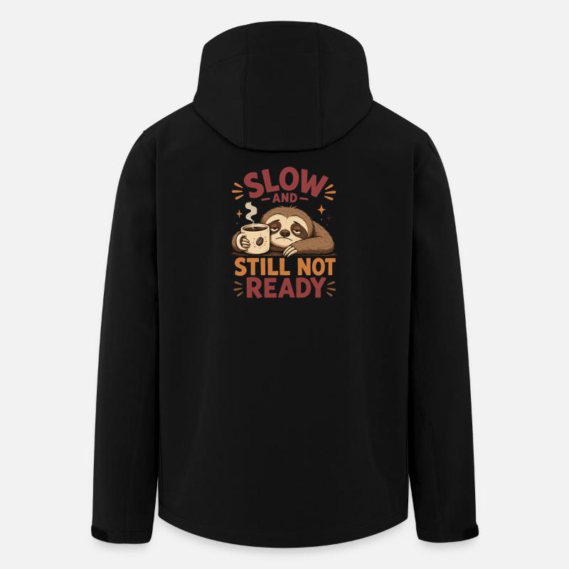 Chemise Sloth Coffee Lent, Pas Prête - Veste softshell homme en polyester recyclé Stanley/Stella - noir