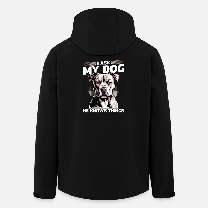 Pitbull Terrier Race de chien pittie - Veste softshell homme en polyester recyclé Stanley/Stella - noir