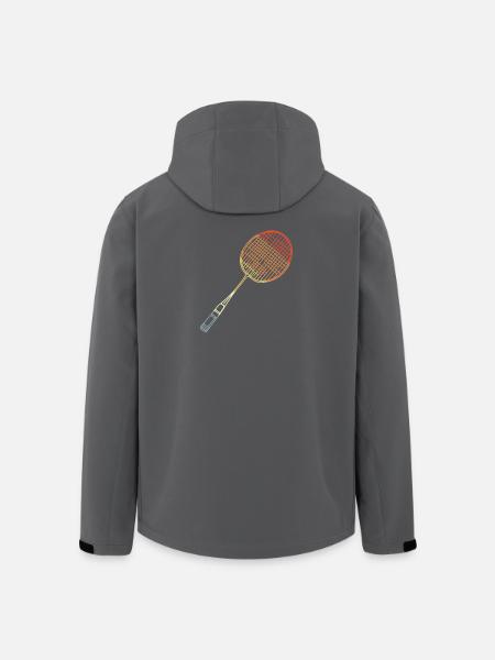 Badmintonschläger Skizze - Recycelte Männer Softshell-Jacke von Stanley/Stella - Schwarz