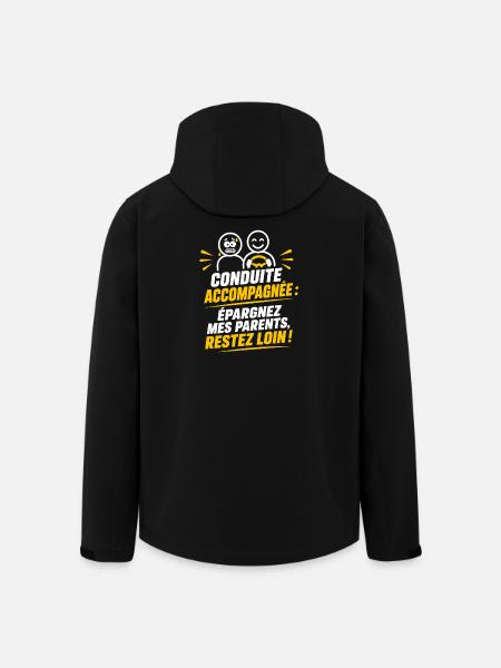 Conduite Accompagnée – Humour Débutant - Veste softshell homme en polyester recyclé Stanley/Stella - noir