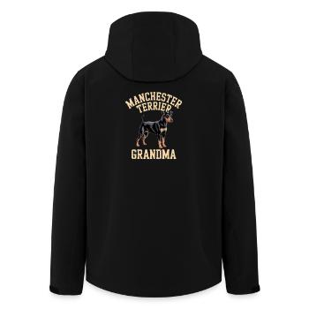Manchester Terrier Oma Geschenk - Recycelte Männer Softshell-Jacke von Stanley/Stella - Schwarz - Hinten - AI Model Male 185 light (185cm)