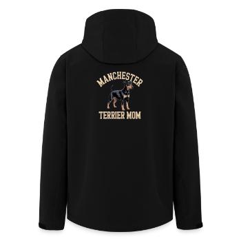 Manchester Terrier Mom Geschenk - Recycelte Männer Softshell-Jacke von Stanley/Stella - Schwarz - Hinten - AI Model Male 185 light (185cm)