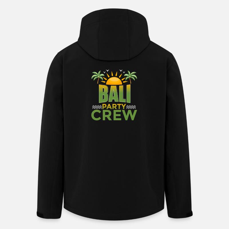 Bali Party Crew - Recycelte Männer Softshell-Jacke von Stanley/Stella - Schwarz