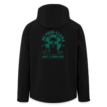 No Prob-Llama Just Llamazing - Recycelte Männer Softshell-Jacke von Stanley/Stella - Schwarz - Hinten - AI Model Male 185 light (185cm)